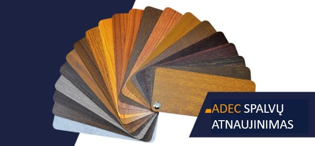 Rudeninės spalvos naujame Aluprof ADEC (Decoral) dangų asortimente 